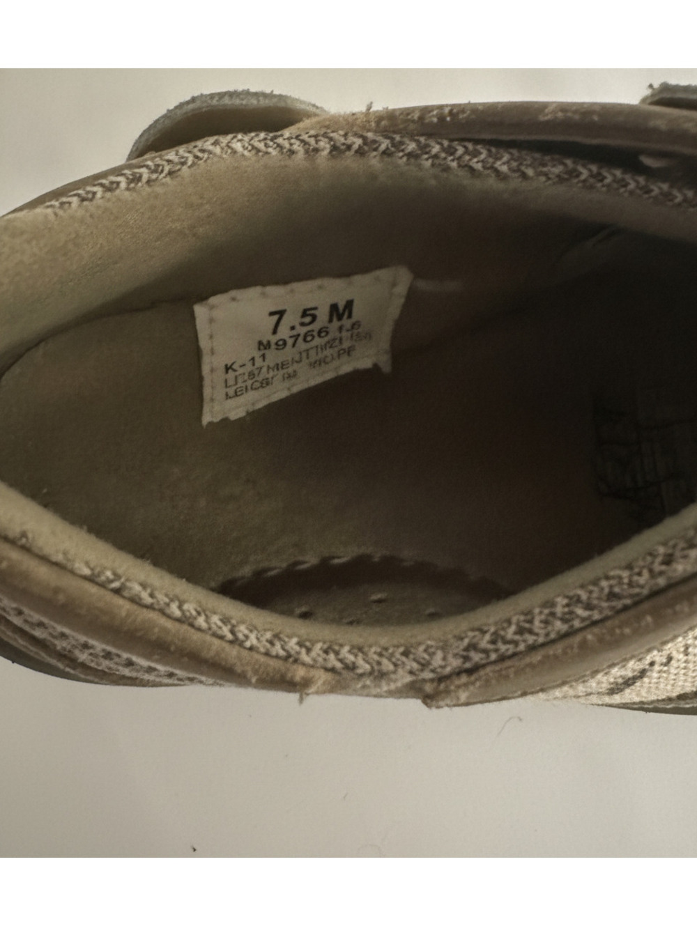 Sperry Top-Sider Beige Leather Boat Shoes Size 7.5M - Picture 4 of 7